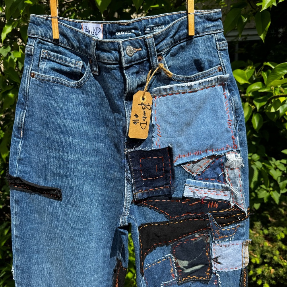 Patchwork Blue Jeans